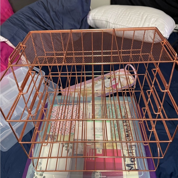 Copper Wire Storage Basket - Picture 2 of 3